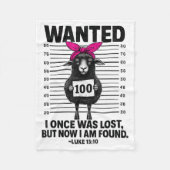 Couverture Polaire Wanted I Once Was Lost Funny Sheep Quotes Jesus Ch (Devant)