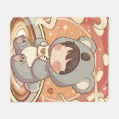 Couverture Polaire Warm & Cozy Chibi Koala Adventure Fleece Blanket (Devant (Horizontal))