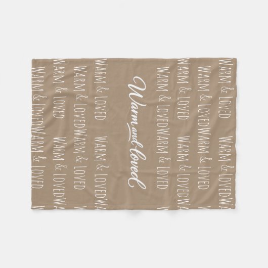 Couverture Polaire "Warm & Loved" Fleece Blanket (Devant (Horizontal))