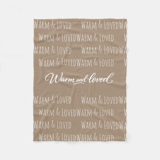 Couverture Polaire "Warm & Loved" Fleece Blanket (Devant)