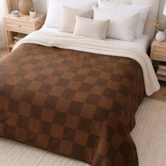 Couverture Polaire Warm Timeless Rich Brown and Dark Brown Earthy