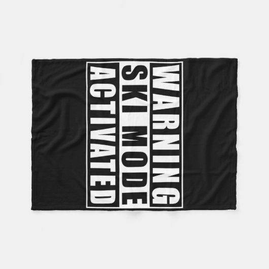 Couverture Polaire Warning Ski Mode Activated  (Devant (Horizontal))