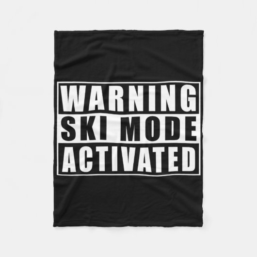 Couverture Polaire Warning Ski Mode Activated (Devant)
