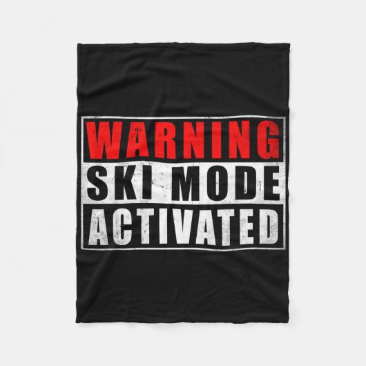 Couverture Polaire Warning Ski Mode Activated 1  (Devant)