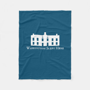Couverture Polaire Washington Slept Ici Blanche Toison