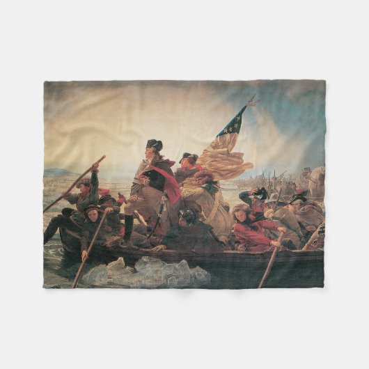 Couverture Polaire Washington Traverser le Delaware par Emanuel Leutz (Devant (Horizontal))