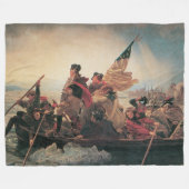 Couverture Polaire Washington Traverser le Delaware par Emanuel Leutz (Devant (Horizontal))