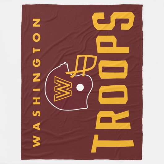 Couverture Polaire Washington Troops Football Fleece Blanket (Devant)