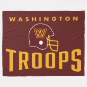 Couverture Polaire Washington Troops Football Fleece Blanket (Devant (Horizontal))