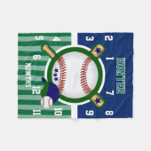 Couverture Polaire Watch Me Grow - Sport Baseball ⚾ - Vert (Devant (Horizontal))