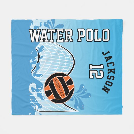 Couverture Polaire Water Polo 🤽 🏼 Sport ♀️ - Orange Ball (Devant (Horizontal))