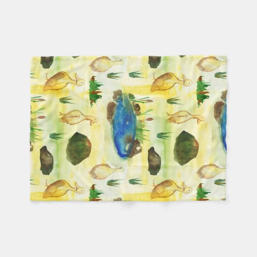 Couverture Polaire Watercolor (Devant (Horizontal))