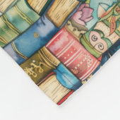 Couverture Polaire Watercolor Aesthetic Stacked Books (Coin)