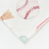 Couverture Polaire Watercolor Baseball (Coin)
