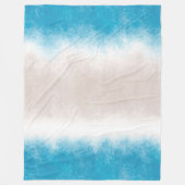 Couverture Polaire Watercolor Beach Waves Blue Waters (Devant)
