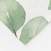 Couverture Polaire Watercolor Eucalyptus Greenery Pattern (Coin)