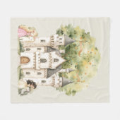 Couverture Polaire Watercolor Fairytale Princess Whimsical (Devant (Horizontal))