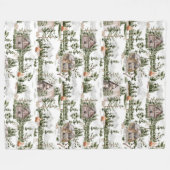 Couverture Polaire Watercolor Forest (Devant (Horizontal))