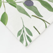 Couverture Polaire Watercolor Olive Pattern  (Coin)