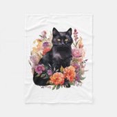 Couverture Polaire Watercolour Black Cat (Devant)