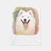 Couverture Polaire Watercolour Samoyed Dog Sticker1  (Devant)