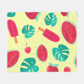 Couverture Polaire Watermelon leaves strawberry (Devant (Horizontal))
