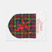 Couverture Polaire Watson Tartan Scottish Plaid Lion Rampant (Devant (Horizontal))