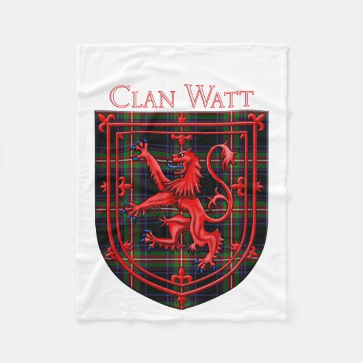 Couverture Polaire Watt Tartan Scottish Plaid Lion Rampant (Devant)