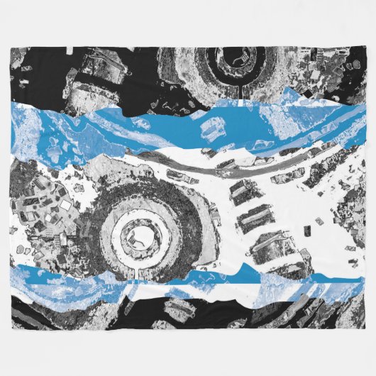 Couverture Polaire Wave Mechanism – Custom Fleece Blanket (Large, 60" (Devant (Horizontal))