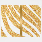 Couverture Polaire Wave Sea Gold Parties scintillant Boho Popular Col (Devant (Horizontal))