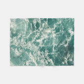 Couverture Polaire Waves Blue Green (Devant (Horizontal))