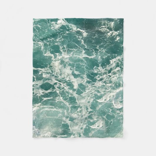 Couverture Polaire Waves Blue Green (Devant)