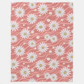 Couverture Polaire Wavy Pink Daisies  (Devant)