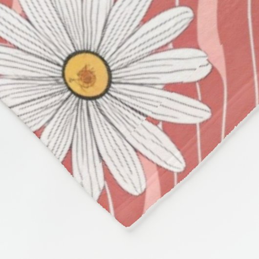 Couverture Polaire Wavy Pink Daisies (Coin)
