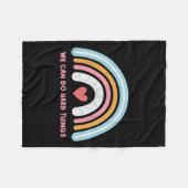 Couverture Polaire We Can Do Hard Things Motivational Teacher Rainbow (Devant (Horizontal))