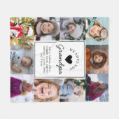 Couverture Polaire We Love Grandpa Photo Collage Handwritten Script (Devant (Horizontal))