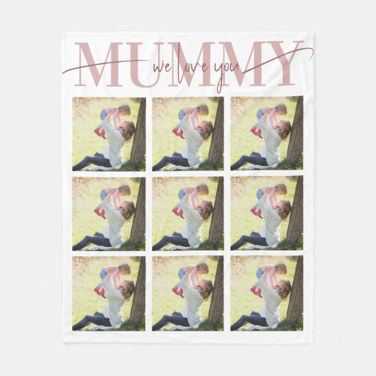 Couverture Polaire We Love Mummy Personalized Mother's Day Cadeau (Devant)