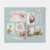 Couverture Polaire We Love You Mom Children Photo Collage Keepsaké (Devant (Horizontal))