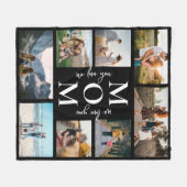 Couverture Polaire We Love You Mom Custom Photo Collage Fête des mère (Devant (Horizontal))