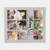 Couverture Polaire We Love You Mom Script Kids Names Photo Collage (Devant (Horizontal))
