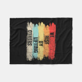 Couverture Polaire We Rise By Lifting Others Motivational Quotes  (Devant (Horizontal))