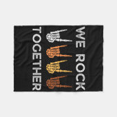 Couverture Polaire We Rock Together Skeleton Hands Rock Funny Hallowe (Devant (Horizontal))