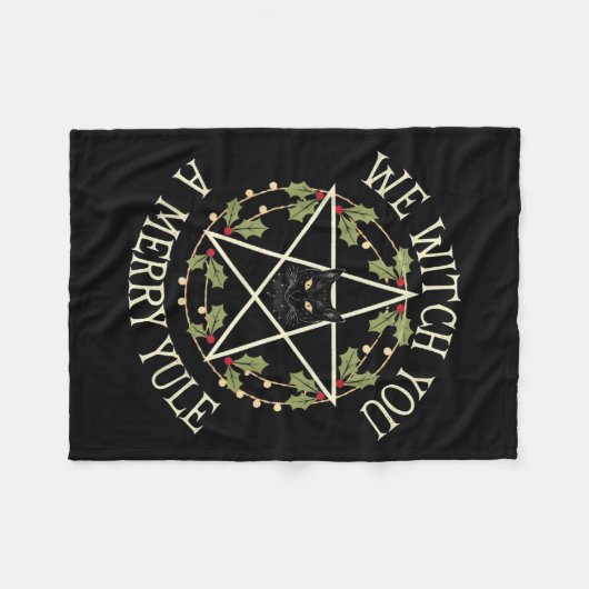 Couverture Polaire We Witch You A Merry Yule Winter Solstice Christma (Devant (Horizontal))