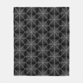 Couverture Polaire Webs d'araignée d'Halloween noir et blanc (Devant)