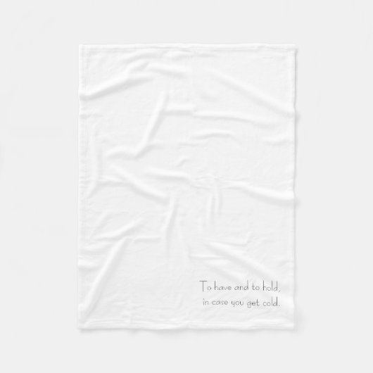 Couverture Polaire Wedding Favor Blanket (Devant)