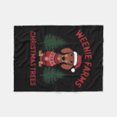 Couverture Polaire Weenie Fermes Dachshund Arbres de Noël Wiener Chie (Devant (Horizontal))