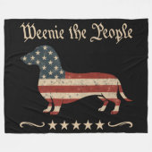 Couverture Polaire Weenie Le Peuple Dachshund 4 juillet (Devant (Horizontal))