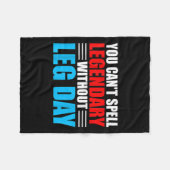 Couverture Polaire Weightlifting You Can't Spell Legendary Without Le (Devant (Horizontal))