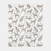 Couverture Polaire Weimaraner Bones and Paws Fleece Blanket (Devant)