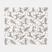 Couverture Polaire Weimaraner Bones and Paws Fleece Blanket (Devant (Horizontal))